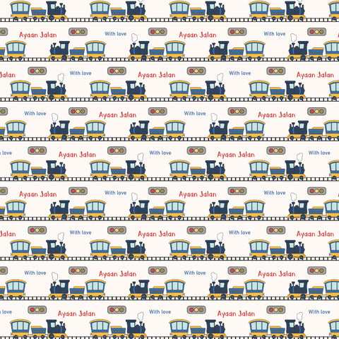 Personalised Wrapping Paper 19 x 26.5" - Transport, Set of 10