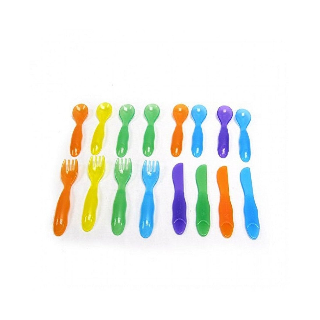 The First Years Take & Toss ® Toddler Flatware (Fork/Spoon/Knife) 16 Pk   Weaning Multicolor 9M to 36M