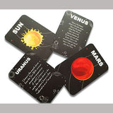 Solar System Flashcard With Space Board Activity (Contain Wooden Planets)