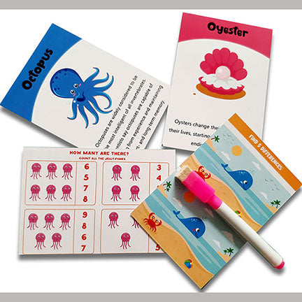 Animal World Combo Flashcards ( Animals, Birds, Insects And Sea Animals)
